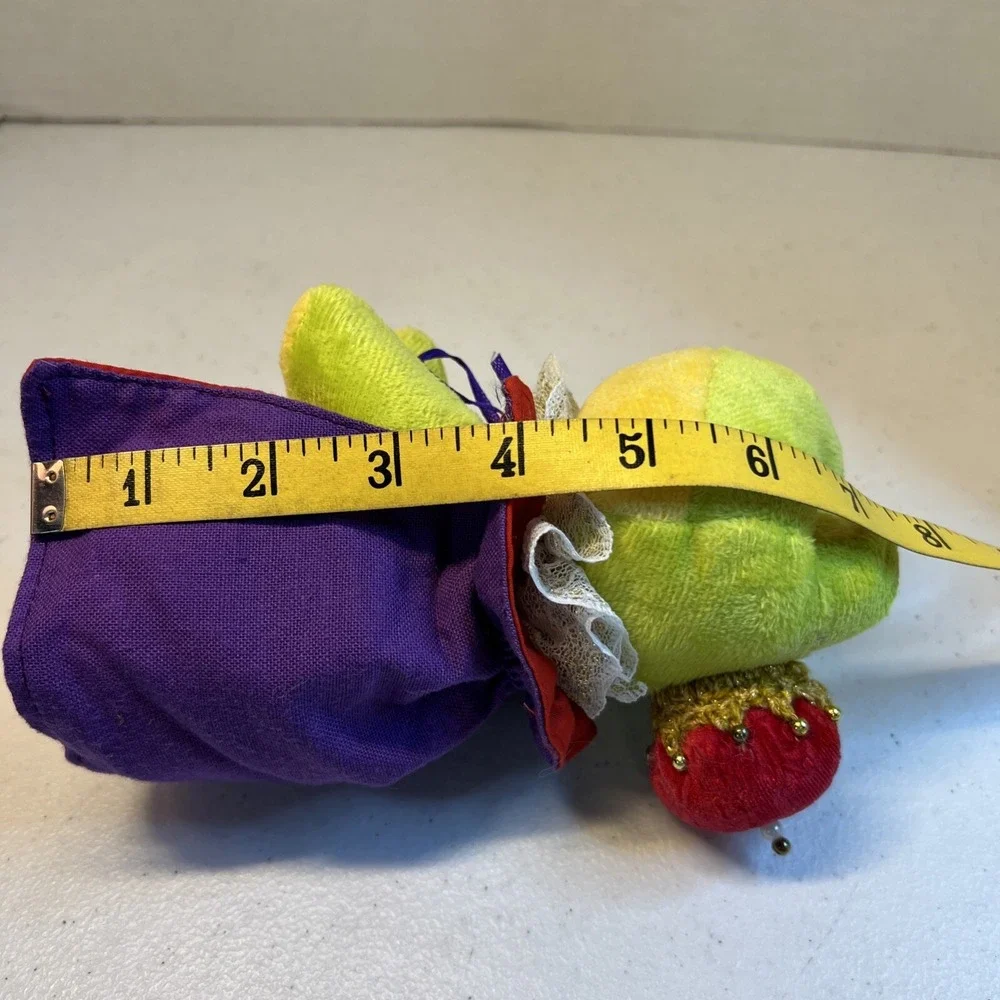 Plush Green Frog Prince Charming Stuffed Animal Toy Crown Cape Collar 7